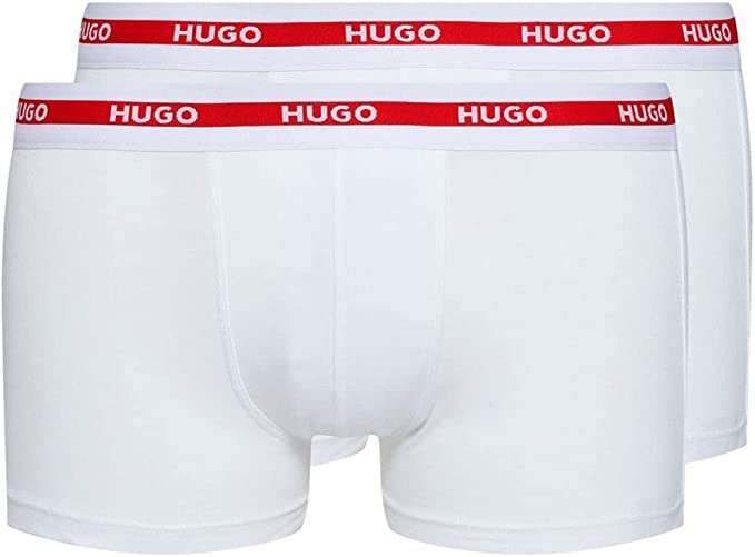 HUGO Mens Trunk Twin Pack £9 (White - Large only) at Amazon