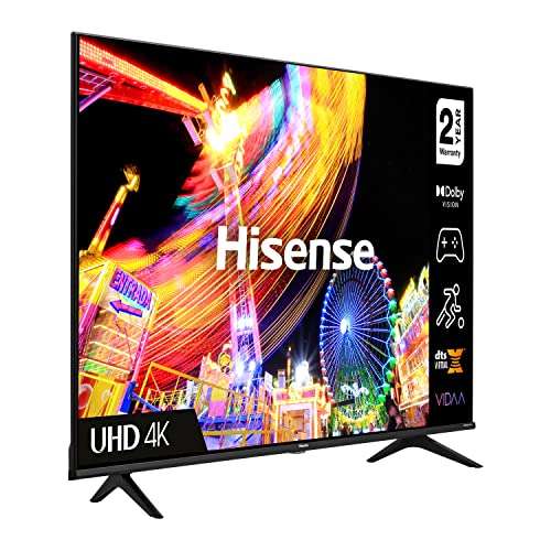 Hisense 43A6EGTUK 4K UHD Smart TV, with Dolby Vision HDR, DTS Virtual X, Youtube 43 inch TV
