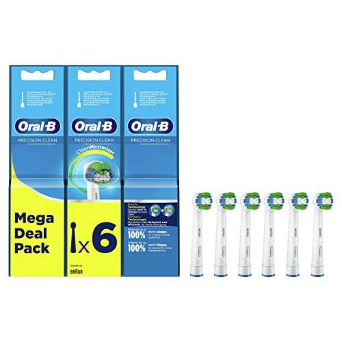 Pack of 6 Oral-B Precision Clean Electric Toothbrush Head with Clean Excess Plaque Remover £13.99/£13.29 S&S @ Amazon