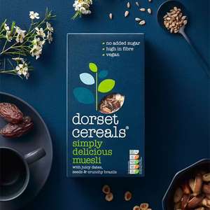 Dorset Simply Delicious Muesli 650g x 5 boxes (best before 19-Aug-22) for £8 + £1 delivery at Yankee Bundles