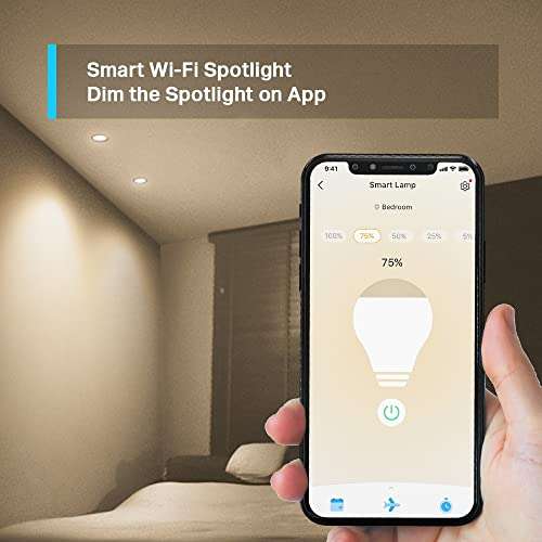 TP-Link Tapo Smart Wi-Fi Spotlight, Dimmable, 2700 K Warm Light, GU10 Lamp, Energy Saving, Works with Alexa & Google Home £5.99 @ Amazon