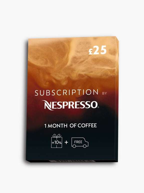 Nespresso £25 Credit on Nespresso cof with subscription + 10% Extra & Free Delivery - £10 @ Fenwick Bracknell