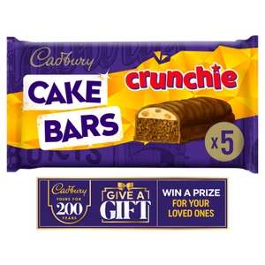 Cadbury Crunchie Chocolate Cake Bars 5pk