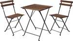 Garden Table & 2 Folding Chairs Patio Set Outdoor w.code at idoodirect