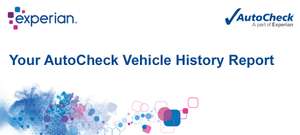 AutoCheck - 5 Car history Report - £9.97 using code @ Experian