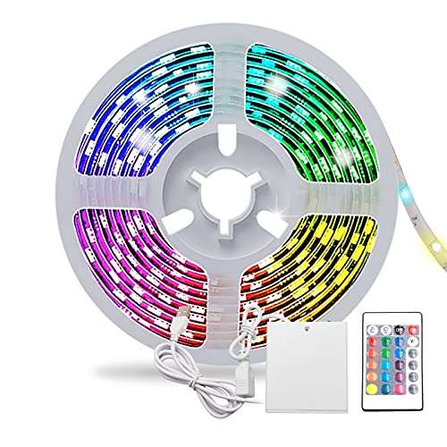 RGB 2m 60 LED Strip Lights for TV or room- USB or Battery operation Sold by CheerLong