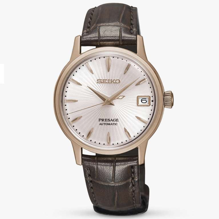 Seiko Presage Cocktail Time Ladies' Leather Strap Watch £206.1 with Newsletter code @ Ernest Jones