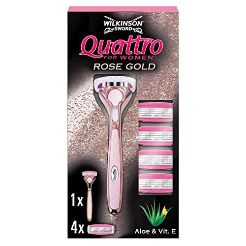 Wilkinson Sword - Quattro For Women | Razor + 5 Blade Refills : £9.99 (£9.49 on Subscribe & Save) Dispatched By Amazon, Sold By Merry Melly