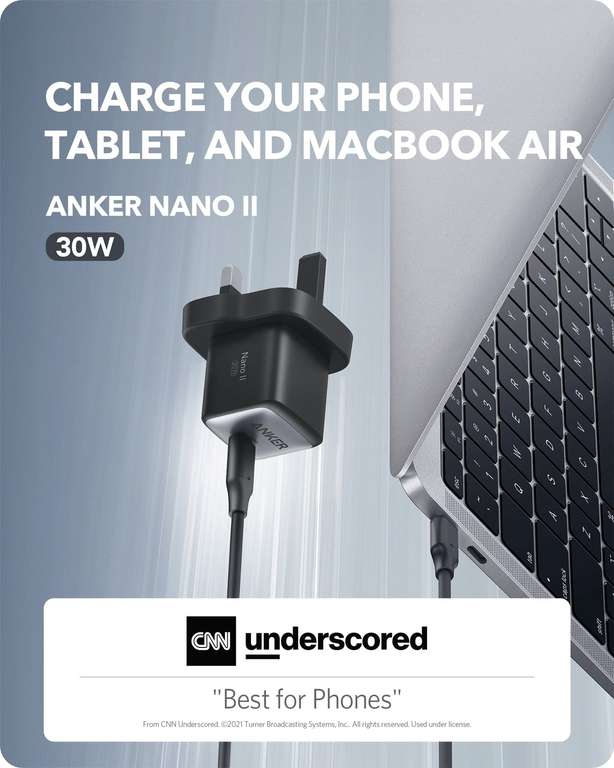 Anker 711 Charger (Nano II 30W) - £17.50 with code + Free delivery @ Anker
