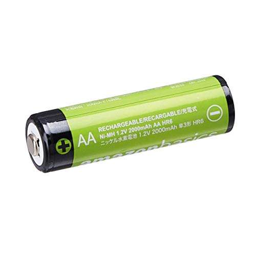 Amazon Basics AA Rechargeable Batteries 2000mAh (Double A), Pre-charged, 12-Pack £12.50 @ Amazon