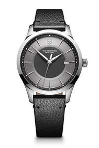Victorinox 241804 Men's Alliance 40mm Quartz Stainless Steel Watch Leather Strap 100M WR Ronda 715 - £130.36 @ Amazon US