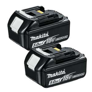 2 x Makita BL1850 18v 5.0ah LXT Li-ion Battery with LED Indicator - W/Code | Sold by PowerToolMate (UK Mainland)
