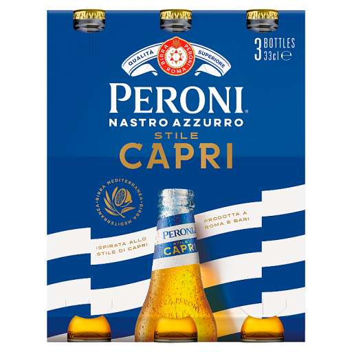 Peroni Nastro Azzurro Stile Capri 3 x 33cl + £1 cashback via shopmium app