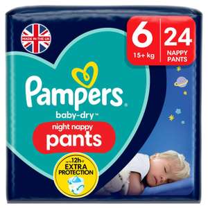 Pampers Baby Dry Night Nappy Pants Size 6, 15kg+ x24 - Nectar Price