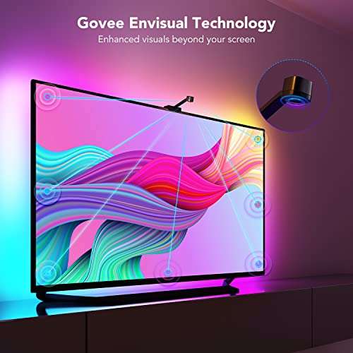 Govee WiFi LED TV Backlights with Camera, DreamView T1 Smart RGBIC TV Light for 55-65in TV £44.19 Dispatches from Amazon Sold by Govee UK