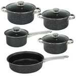 9 Piece Grey Marble Pan Set with code