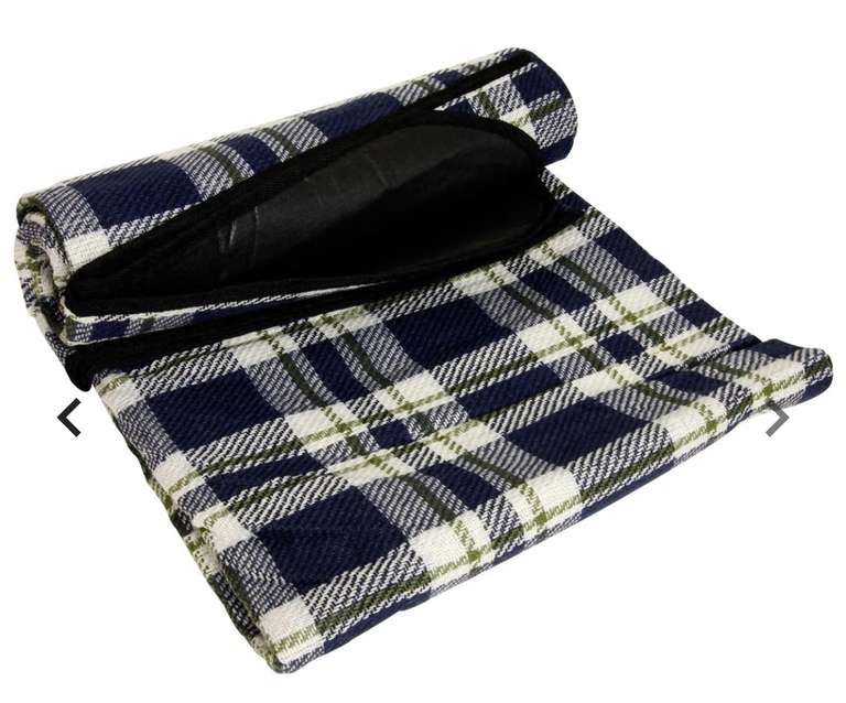Halfords Waterproof Tartan Picnic Blanket XL - Free C&C