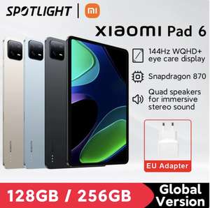 Xiaomi Pad 6 Global Version 128GB/256GB Snapdragon 870 Processor - Sold By Xiaomi Mi - Global Store