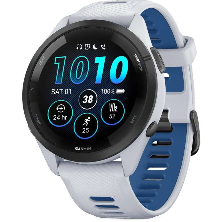 Garmin Forerunner 265 Music HRM With GPS Watch - Black/White/Aqua - £386.91 with code @ Start fitness
