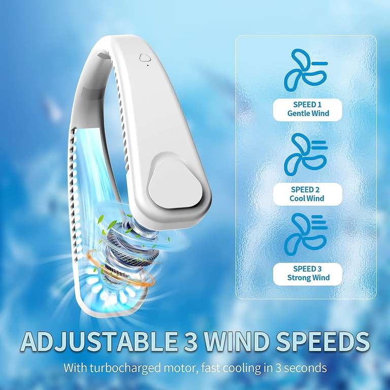 Nestling Neck Fan - 3-Speed w/ voucher By Osmanthus fragrans Co., Ltd FBA