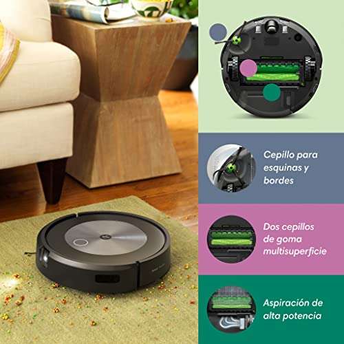IRobot Roomba j7 connected Robot Vacuum with Dual Multi Surface Rubber Brushes