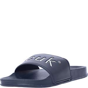 French Connection Men's Navy/White FCUK Sliders, Size 9