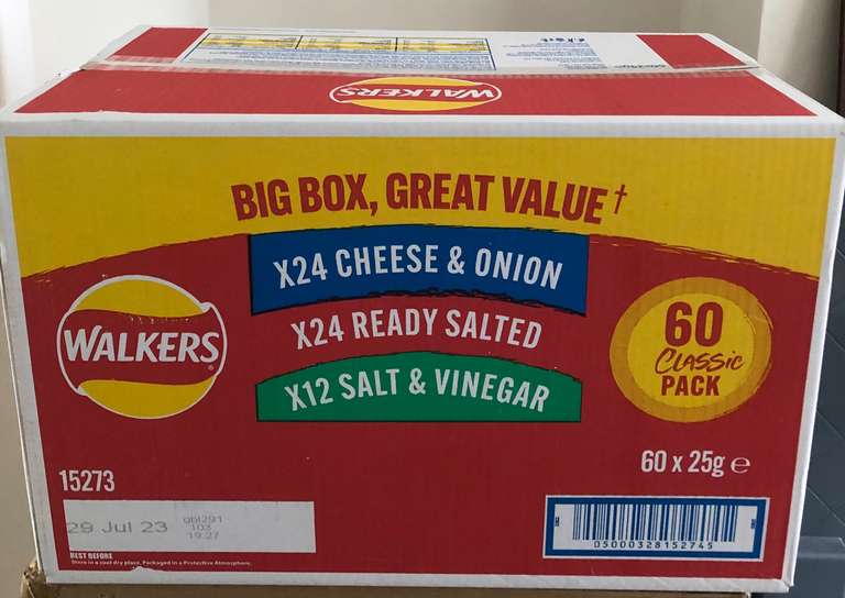 Walkers Multipack Box - 60 x 25g - £5.50 @ Heron Kingstanding (Birmingham)