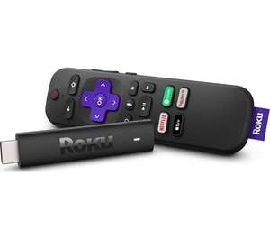Roku Streaming Stick 4K | HD/4K/HDR Streaming Media Player - £29.99 With Code (Free Delivery Or Collection) @ Currys