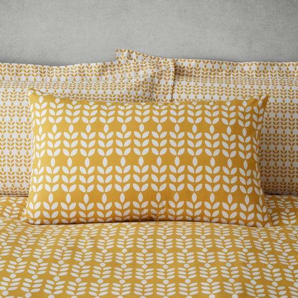 Elements Vete Ochre Reversible Duvet Cover and Pillowcase Set (Single) - £5 + Free Click and Collect at Dunelm