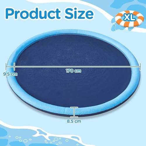 Yaheetech Dog Padding Pool, Splash Sprinkler Pad Anti-Slip 170cm with voucher - sold and dispatchedd by Yaheetech UK