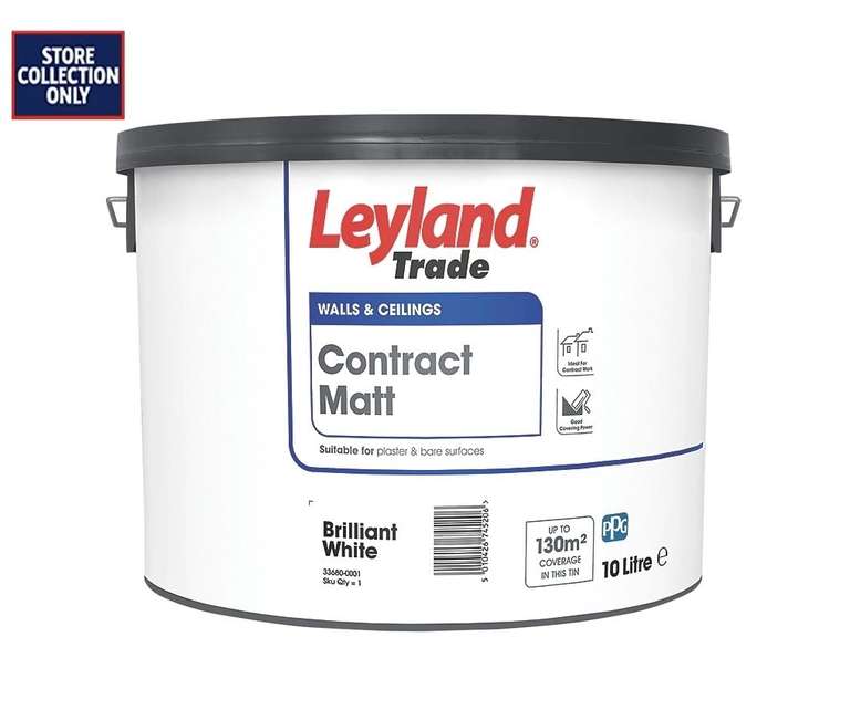 Leyland Contract Matt Grey, Magnolia or Brilliant White. 2 for £28 collection only