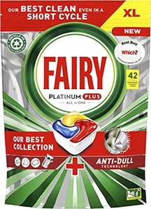 Fairy Platinum XL Lemon Dishwasher Tablet 42pack = £3.60 @ Sainsbury's [Colchester]