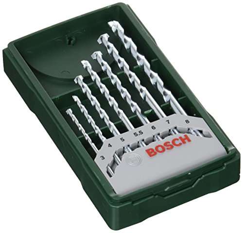 Bosch 2607019581 Masonry Mini X-Line Drill Set, 160mm x 83mm x 21mm, 7 Pcs, Pack of 7 £5.94 @ Amazon