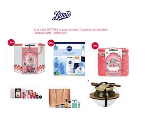 Extra 10% off Gifts Brands include Soap & Glory, Ted Baker, Nivea + More with code Click & Collect Free on £15 £1.50 Below @ Boots