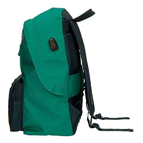 Deal of the day: Pepe Jeans Mark School Backpack Green 32x44x17,5 cms Recycled polyester 21.12L
