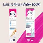 Veet Hair Removal Cream, Legs & Body, Sensitive Skin, 200ml - £3.98 Subscribe & Save