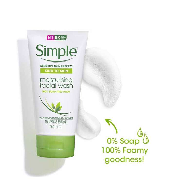 Simple Kind To Skin Moisturising Facial Wash 150ml - £1.25 (Free Collection) @ Wilko