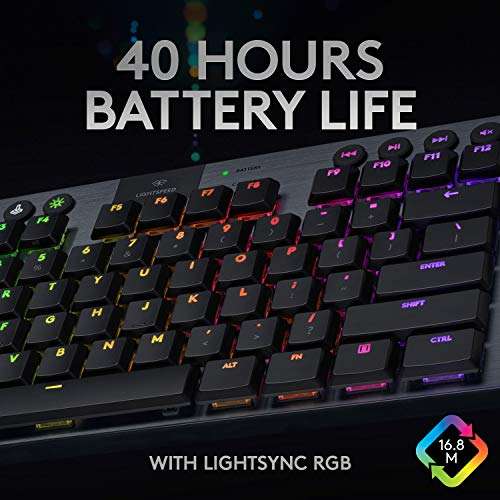 Logitech G915 LIGHTSPEED TKL Tenkeyless Wireless Mechanical Gaming Keyboard £109 @ Amazon