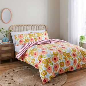 Spring Bloom Pink Duvet Cover and Pillowcase Set Single £5 Donble £6 Kingsize £7 all with free Click and collect