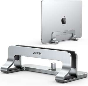 UGREEN Aluminium Vertical Laptop Stand for Desk - Adjustable Laptop Stand ( Grey / Black for MacBook , Surface , HP) @ UGREEN Group Ltd/FBA