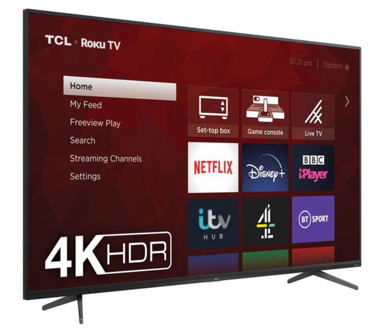 TCL 43RP620K Roku 43" Smart 4K Ultra HD HDR LED TV £229 @ Currys