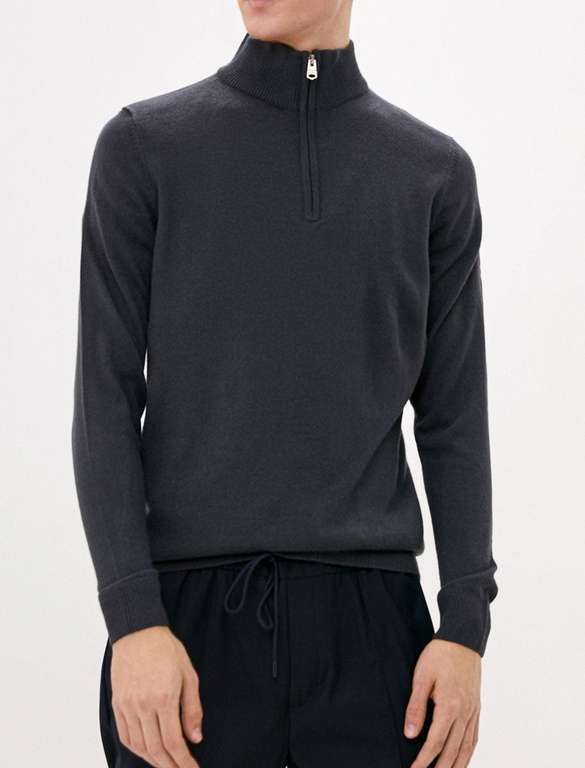 Half Zip Neck Knit Jumper (6 Colours available) with Code