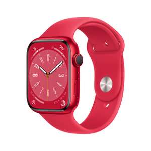 Apple Watch Series 8 (GPS 45mm) Smart watch - Aluminium Case with (PRODUCT) RED. Fitness Tracker, Blood Oxygen & ECG Apps, Water Resistant