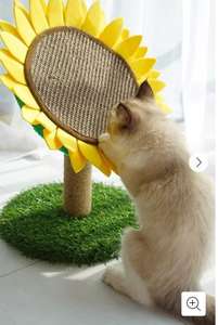 Sisal Cat Scratching Post with Sunflower Shape - Sold & Delivered by Living and Home
