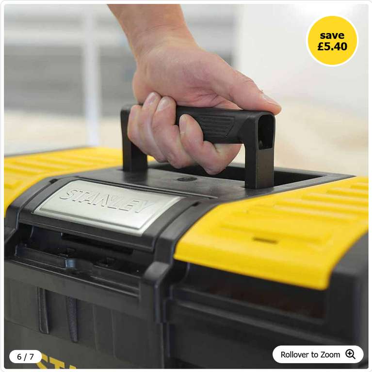 Stanley One Touch Opening Tool Box 19in - £12.60 + Free Click & Collect @ Wilko (Very limited store stock)