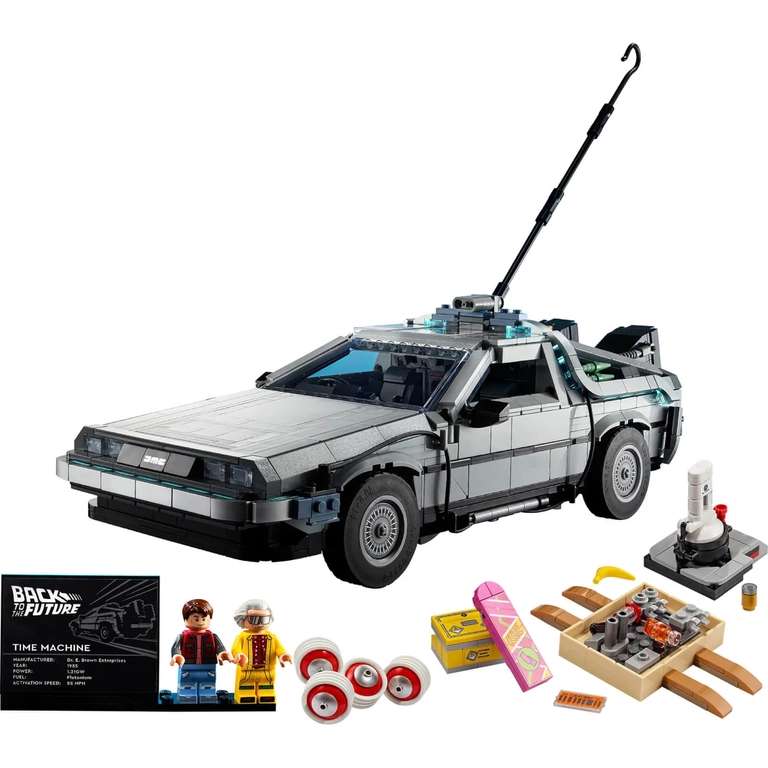 LEGO Icons Back to the Future Time Machine Car Set (10300) - With Code
