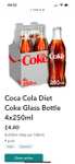Diet Coke 4 pack x 250ml - Glass bottles for £1.10 at Co-op Newport INSTORE.