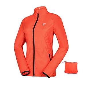 AXEN Women's Windproof Water Resistant Convertible Cycling Running Jacket M / L £9.99 @ Amazon