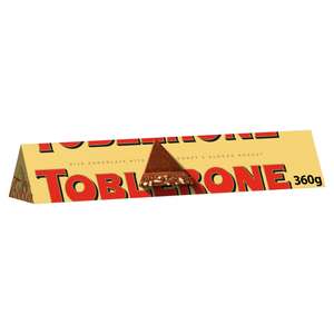 Toblerone Milk Chocolate Large Bar 360g (Nectar Price)