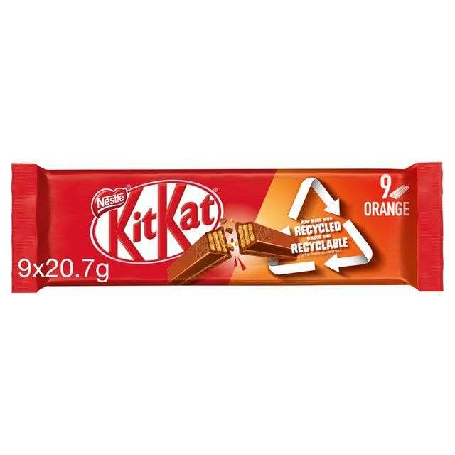 Kit Kat 2 Finger Orange Chocolate Biscuit Bar 9 Pack - 75p @ Asda Ipswich Stoke Park